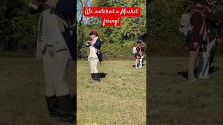 We watched a musket firing muskets homeschoolday homeschool colonial [upl. by Beesley]