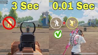 New🔥Tips And Trick 500 Speed Sit Down Button⚡️Aim Lock 99 Headshot Target NOOB🐔PRO👑PUBG BGMI [upl. by Nerraw946]