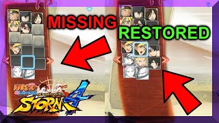 Naruto Storm 4  Missing Characters Fix How to Get RTB Characters Back Efficiently [upl. by Bunde]