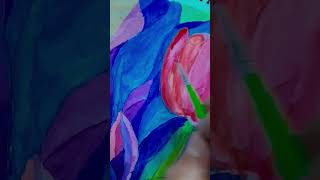 Tulip flower orphism art drawing mysteriousart art ytshorts [upl. by Oinegue209]