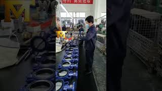 Butterfly Valve machine butterflyvalve valve worldsvalve worlds chinafactory valvefactory [upl. by Surazal]