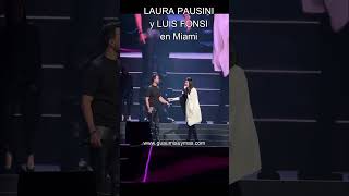 Laura Pausini y Luis Fonsi en concierto cantando INOLVIDABLE en MIAMI LauraPausini LuisFonsi [upl. by Llireva]