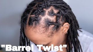 How To Barrel Twist Locs Yourself  step by step [upl. by Havener8]