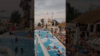 Foam party at Rabbit jump beach club gili T  places to visit in Bali shorts Bali travelvlog [upl. by Kerwin]