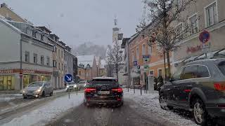 Deggendorf to Hengersberg  Driving Tour  Winter 2021 [upl. by Ahsetel]