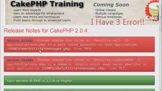 Cake PHP 20 for Begginer part 1 of 2 [upl. by Aiyotal]