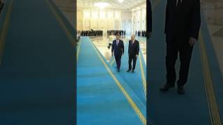 Xi Attends in Welcome Ceremony at Kazakhstan Presidential Palace [upl. by Vrablik]