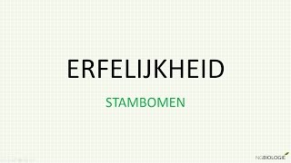 Erfelijkheid  stambomen [upl. by Stokes298]