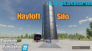 Hayloft Silo  New mod for all platforms on FS22 [upl. by Litt]