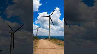 wind turbine 2024 mountains windfarming cleanenergy windturbine [upl. by Nnyleak]