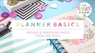 Planner Basics  Adding  Removing Pages from your Happy Planner® [upl. by Ardnekahs542]