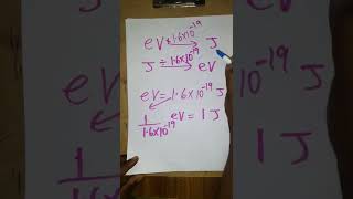 how to convert electron volt into joule [upl. by Shuler961]