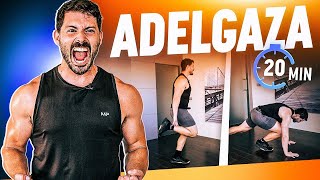 🔥 RUTINA de ejercicios para ADELGAZAR  CARDIO intenso HIIT 20 MINUTOS  Ejercicios en casa [upl. by Avad]