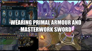 Wearing Primal armour and masterwork sword  Runescape 3 [upl. by Arzed]