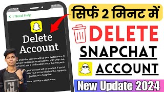 How To DELETE Snapchat Account 2024 Permanently NEW UPDATE  Snapchat Account Delete Kaise Kare [upl. by Leima635]