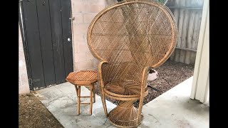 How to RESTORE a PEACOCK wicker CHAIR [upl. by Esekram390]