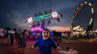 POV The Zipper Ride at Night  Carnival Walk Tour [upl. by Brooke]