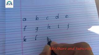 How to write Mono Cursive Small Letters az  Small letters az for beginners  Educational Hub [upl. by Galliett]