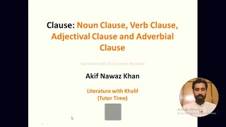 Lec39  Clause Noun clause Verb clause Adjectival Clause and Adverbial Clause  Tutor Time [upl. by Amargo227]