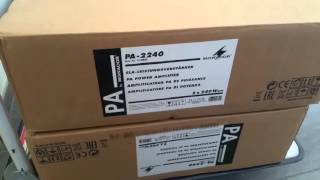 Unboxing  PA Power amplifier  Amplificatore di potenza PA 8Ohm 70V 100V  MONACOR PA2240 [upl. by Harberd]