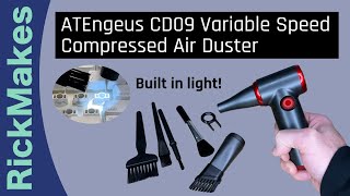 ATEngeus CD09 Variable Speed Compressed Air Duster [upl. by Remliw]