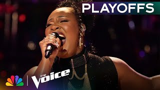 Taylor Deneen Gets Emotional with Oleta Adams quotGet Herequot  The Voice Playoffs  NBC [upl. by Arymat]