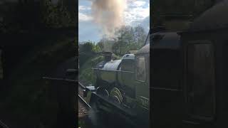 GWR manor 7828 ‘odney manor’ leaving watchet station the west Somerset railway [upl. by Anaerol764]