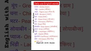 Learn useful Hindi to English words trending english shortsfeed vocbulary explore skills [upl. by Sirap508]