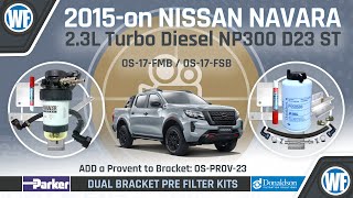 Video Provent Catch Can  Pre Filter Installed in Nissan Navara 2015on D23 NP300  OSPROV17B [upl. by Nimzay]