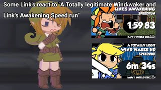 Some Links react to quotA Totally Legit Wind Waker and Links Awakening Speedrunquot [upl. by Ennovart]