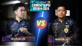 WU KUN LIN VS MARVIN ASIS  2ND UNIVERSAL CHINESE TAIPEI OPEN highlights [upl. by Naghem101]