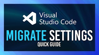 VSCode Move Settings Profiles Extensions Export amp Import Everything [upl. by Rawdin]