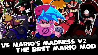 FNF  Vs Marios Madness V2  MX RETURNS  ALL STARS  ModsHardGameplay [upl. by Verina]