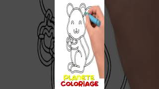 UN ÉCUREUIL Coloriage  Planète coloriage [upl. by Nwahsir]