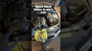 Oil Change Extraction mechanic mechaniclife audi garage automotive autorepair automobile car [upl. by Suidualc]