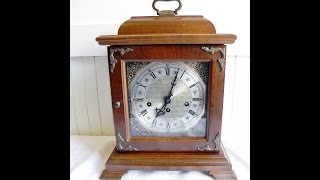 Hamilton Shelf Clock 2 Jewels West Germany Westminster Chimes [upl. by Ehav957]