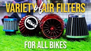 Variety of Air Filters For Bikes  CD 70  CG 125  Yamaha YBR  Auto Care [upl. by Asia618]