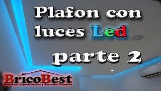 Como hacer plafon de tablaroca con luz LED perimetral  parte 2 [upl. by Kevina]