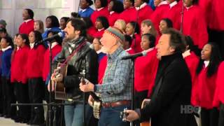 Pete Seeger amp Bruce Springsteen  This Land is Your Land  Obama Inauguration [upl. by Ahsitan]