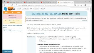 Machine Learning  Subdivision traintestsplit avec ScikitLearn [upl. by Audwin]