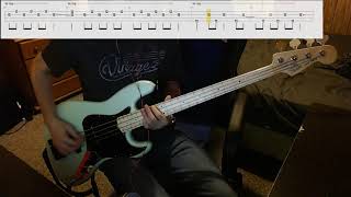 New Order Joy Division  Ceremony Bass cover with Playalong Tabs [upl. by Blaise]