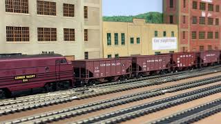 Lehigh Valley F3’s on the basement RR [upl. by Ardys]