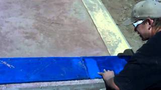 Decorative Concrete Stamping Slate Seamless Brick border Antique Release Use part 6 [upl. by Bryner]