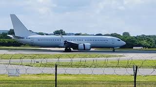 Smartlynx 737 Max 8 Landing At Manchester Airport [upl. by Zirtaeb301]