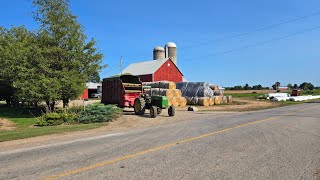 Cutting hay and making haylage [upl. by Aleakam]