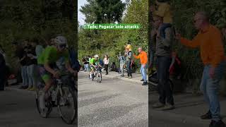 Tadej Pogacar solo attacks zurich2024 cycling mondiali ciclismo [upl. by Egas]