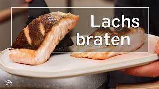 Lachs richtig anbraten  mit Haut  GEWUSST WIE  eatde [upl. by Niarfe]