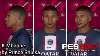 PES 2017  FACE MBAPPÉ V2 [upl. by Longley]