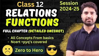 Relation and Function Class 12 Maths Chapter 1  One Shot Video  Full Chapter  202425  2025 [upl. by Yettie926]