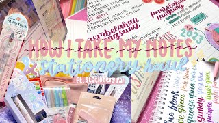 How I Take My Notes 2023 ver ➕ Stationery Haul 👛🗒️ ft StationeryPal  Indonesia [upl. by Eniamert]